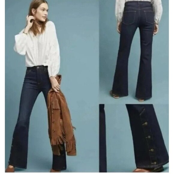 Anthropologie Pilcro and the Letterpress Jeans 29 High Rise Bootcut Button - Picture 1 of 11